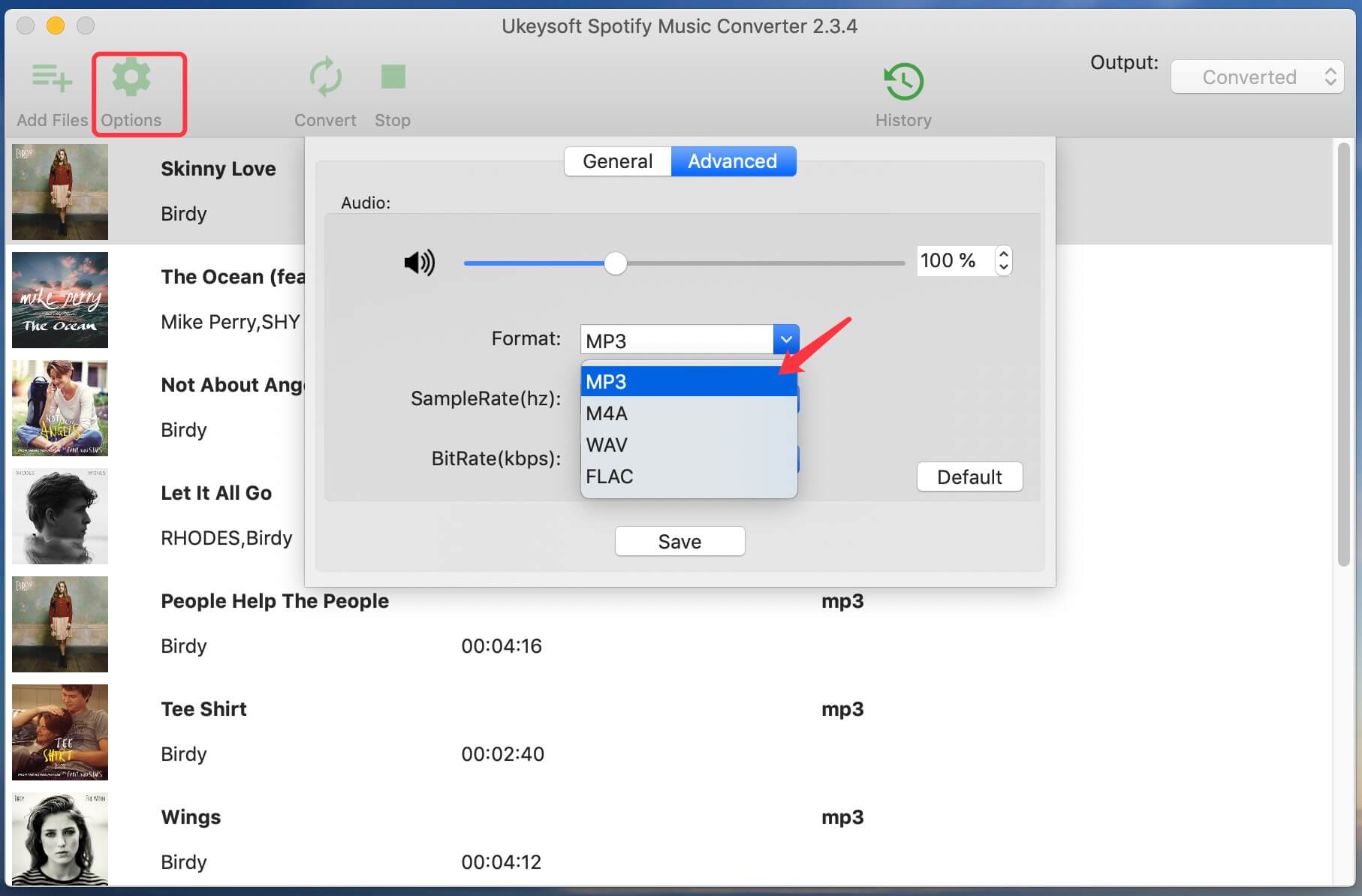 Setting Output Parameters