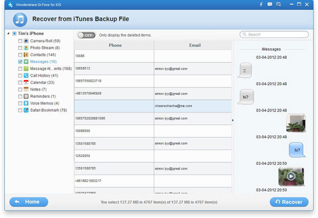 Recover Data from iOS Device